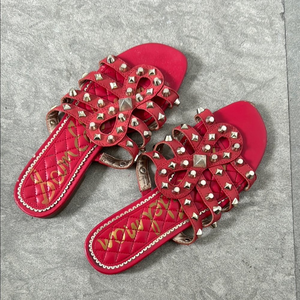 LAST CHANCE‼️ Women's Red Studded Sandals